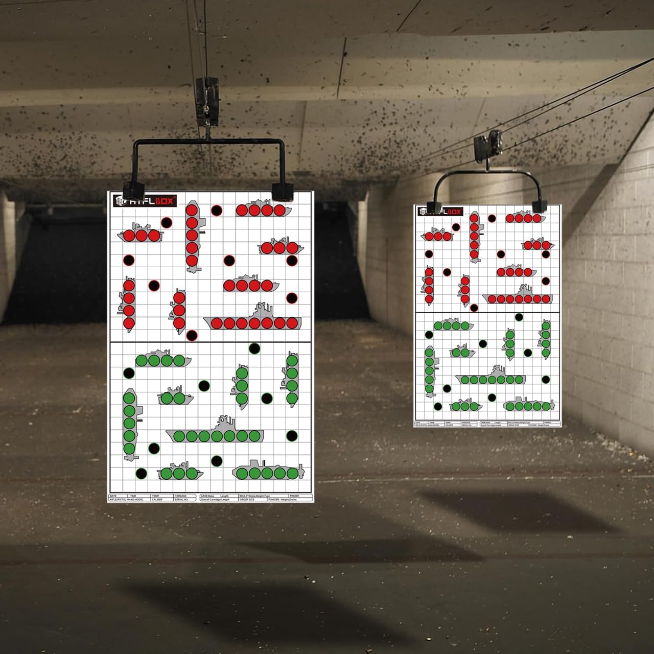 Atflbox Shooting Target Stand with 10+25 pcs 17x25 Inch Paper Targets, Durable Paper Target Holder with Stable Adjustable Base