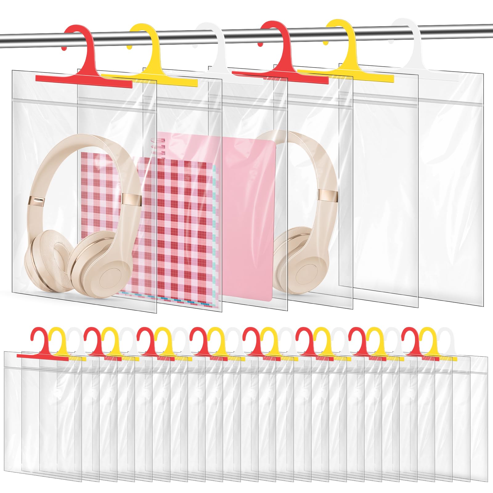 Rangement transparent suspendu étanche pour optimiser la pharmacie