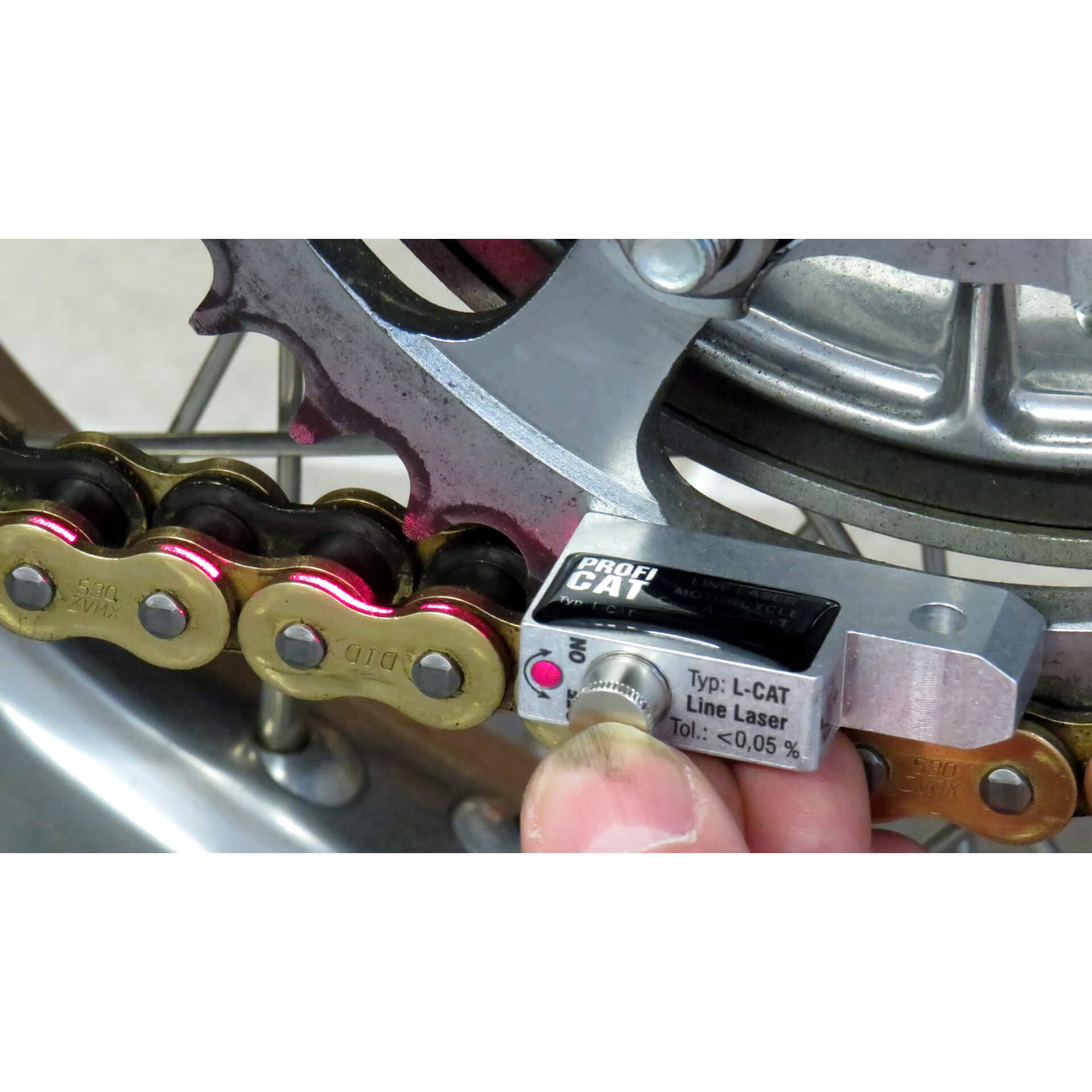 PROFI PRODUCT 12mm - Tester di allineamento catena laser linee L-CAT