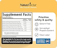 Vista 4 de NaturaNectar Ultimate Bee Propolis Contenido NSF certificado Propóleo brasileño premium rojo, verde y marrón con flavonoides y PWE