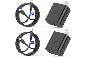 2 Pack 45W Super Fast Charging Block and USB C to C Cable 10FT