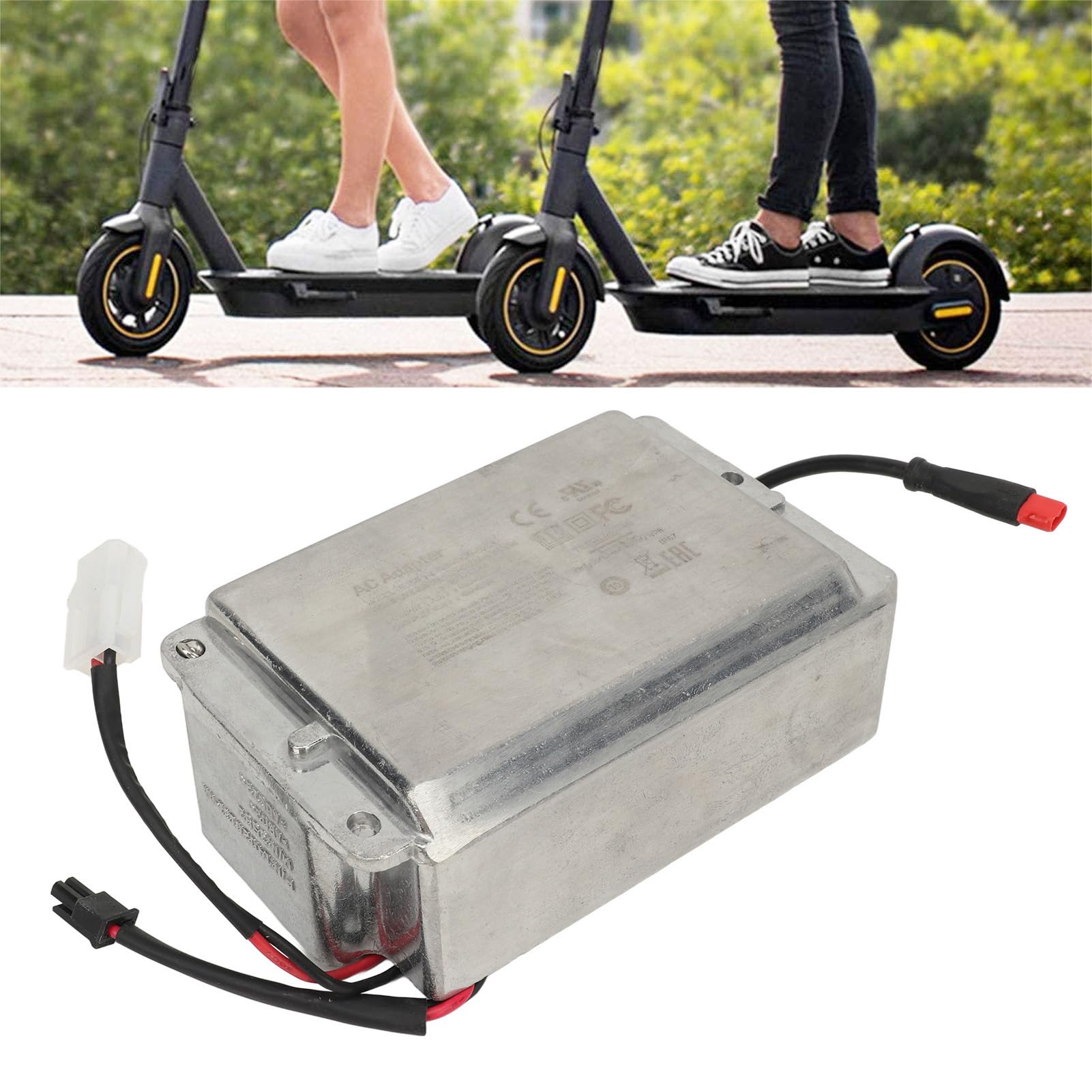 Fuente de alimentación del Conjunto del Cargador Interno de Scooter eléctrico Apto para Modelos MAX G30 G30D, Entrada de Voltaje Universal de 100 240 V, Material Duradero