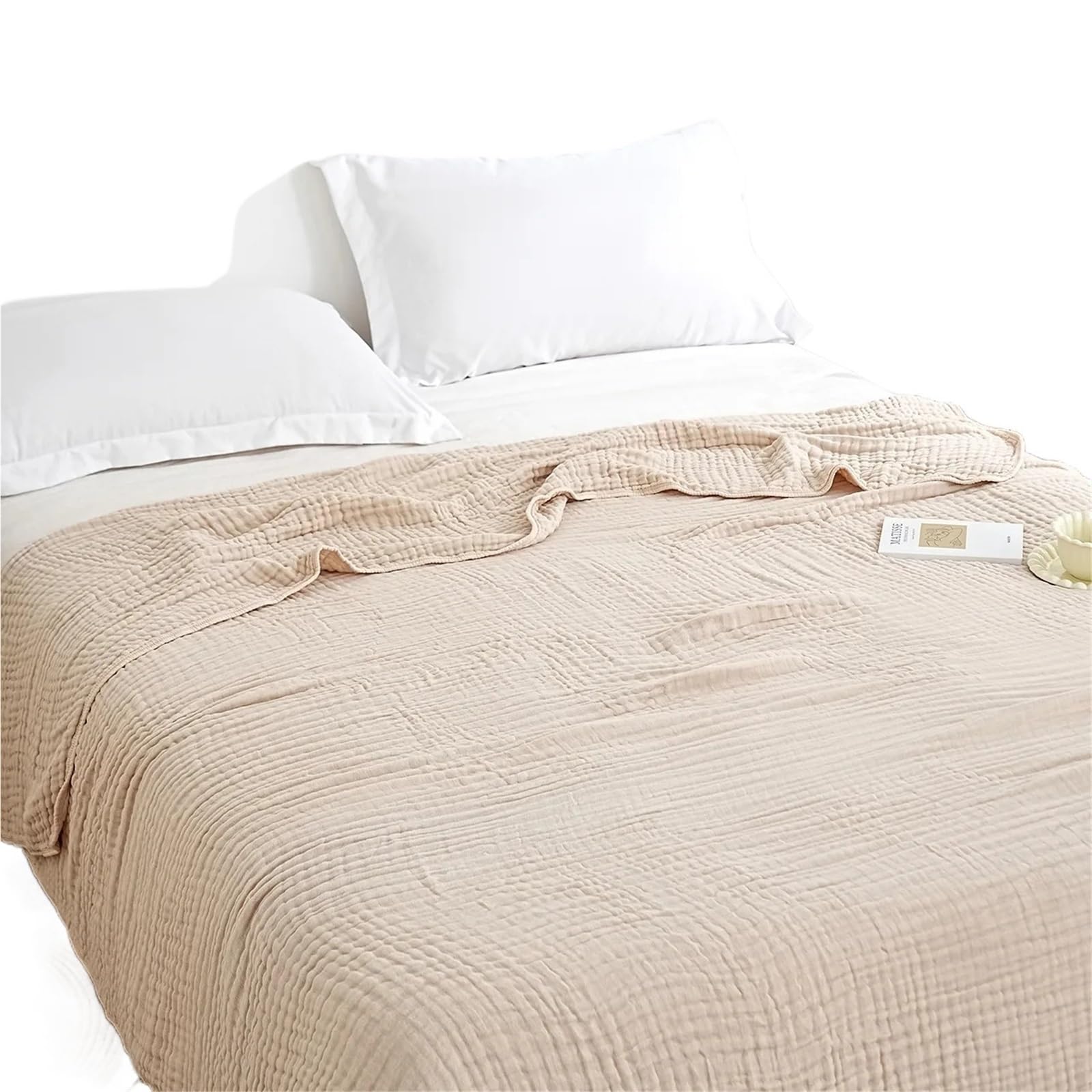 HKSDKABOP Cotton Muslin Throw Blanket, 6-Layer Gauze,Multicolor, Multiple Sizes(Color3,130x150cm)
