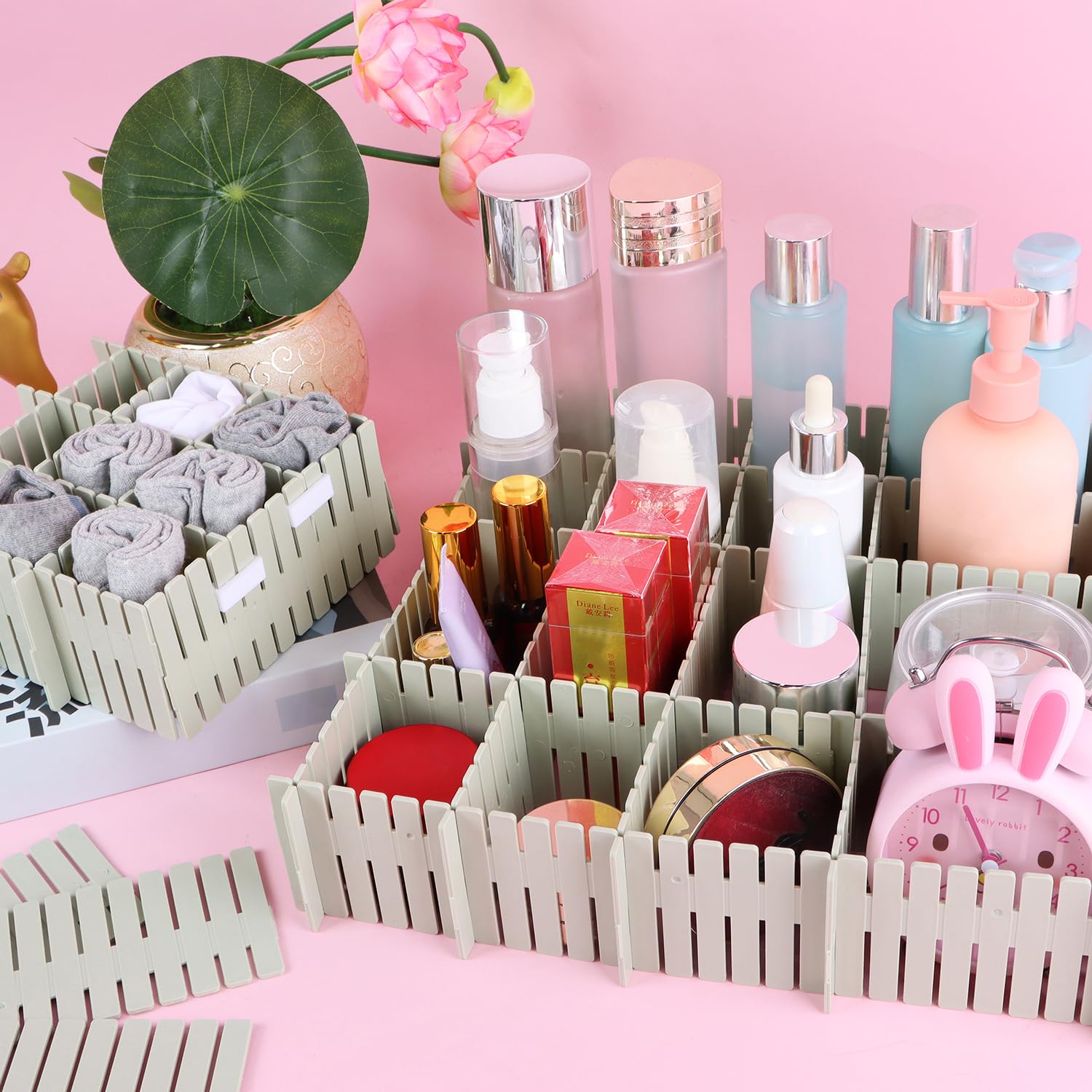 Divisori Per Cassetti Regolabili - 16 Pezzi Bianchi, 32.4x7cm, Organizzatore Per Cucina, Ufficio - Foto 5