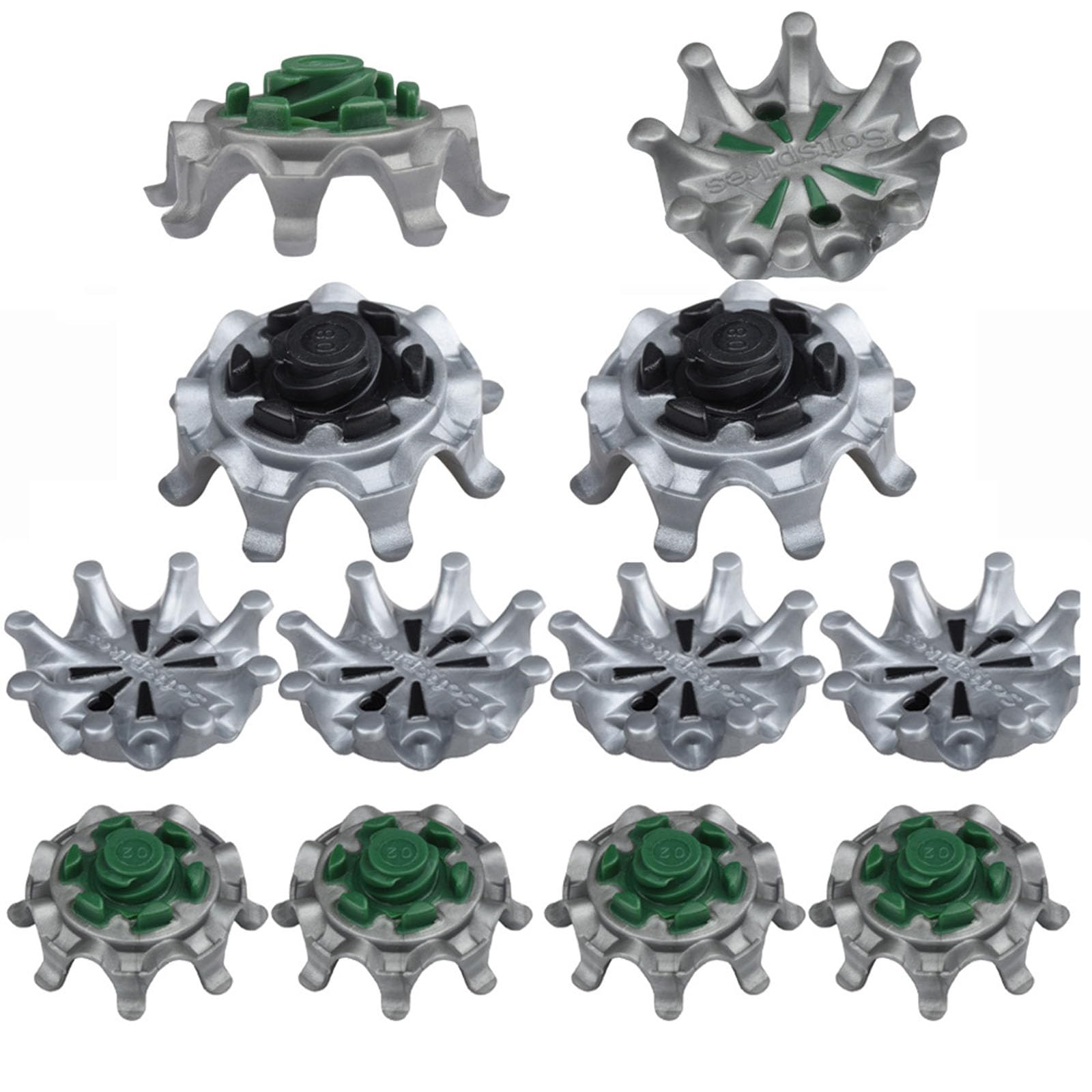 Golf shoe spikes, golf shoe movable spikes, fast rotating spikes, golf accessories