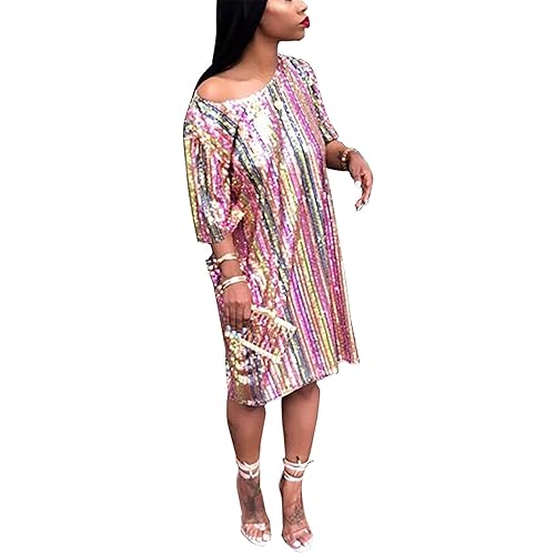 rainbow sequin dress