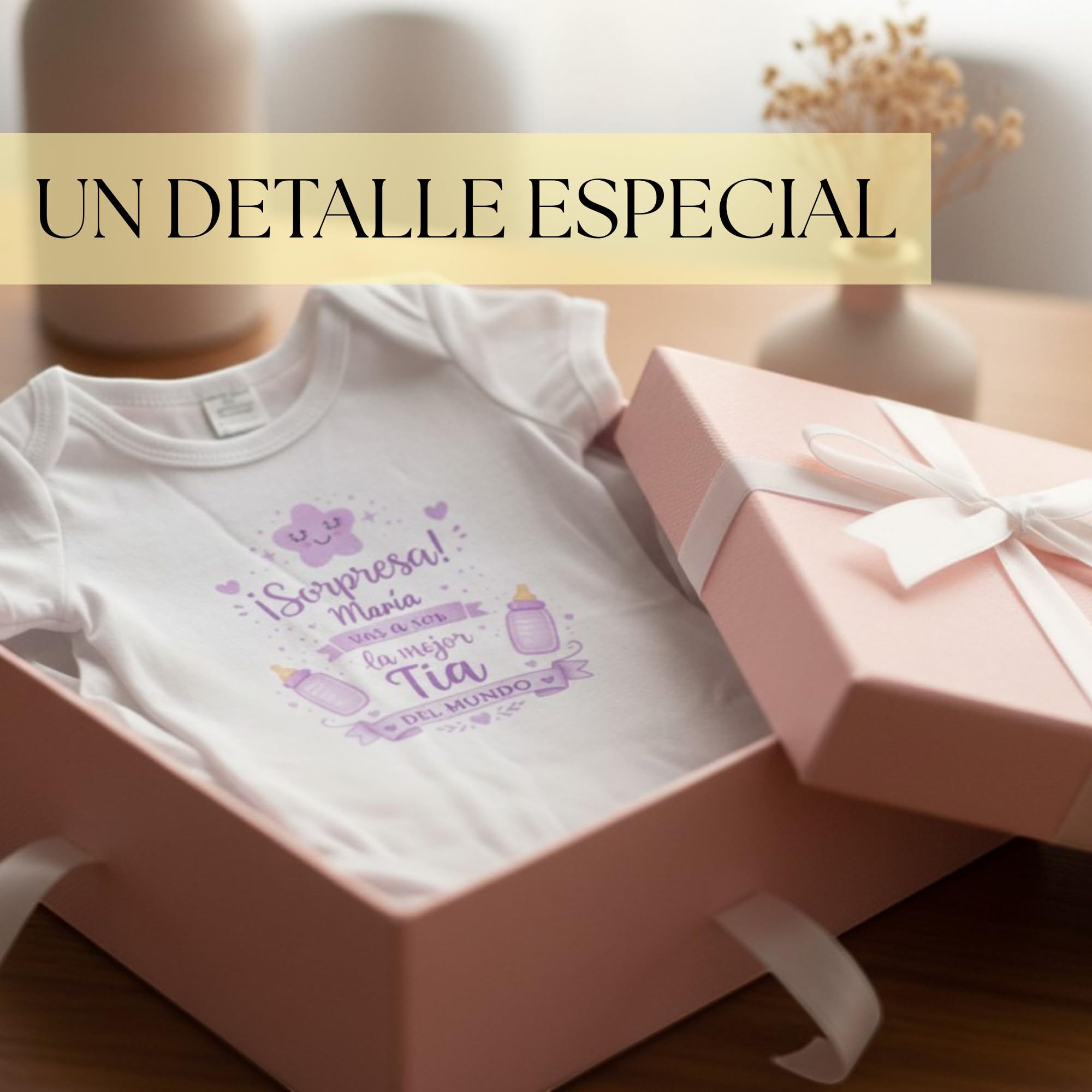 LolaPix Body Vas a ser... Bebé. Body Personalizado para Bebes. Regalo Sorpresa Anuncio Embarazo para Abuela. Manga Corta y Larga - Tallas de 0 a 18 meses — view 7