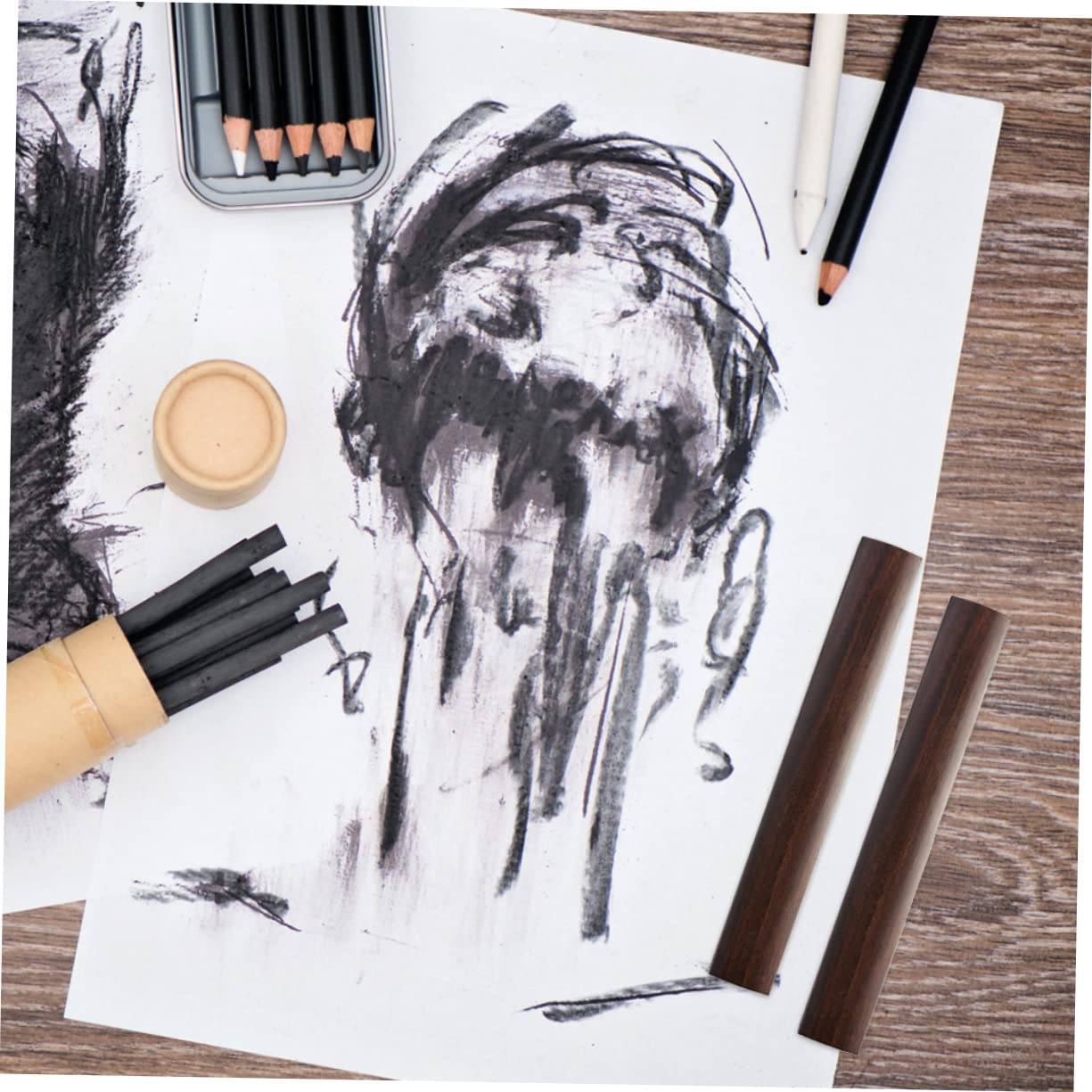 Fermacarte in Legno Massello di Ebano Nero 30cm per Calligrafia Cinese e Scrittura, Accessorio per Ufficio e Studio Elegante e Funzionale