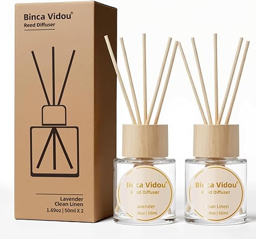 Miniatura 11 de binca vidou - Juego de difusor de varillas de aroma natural de naranja lavanda y limón, con varillas para decoración de aromaterapia en casa,