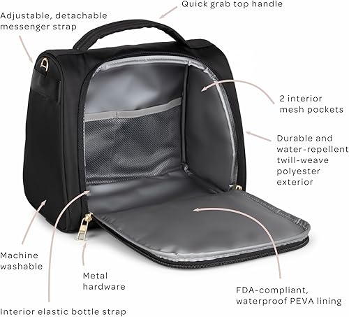 Miniatura 5 de JuJuBe Nueva bolsa aislada - Bolsa enfriadora de botellas para botellas de leche materna, alimentos - Bolsa aislada para leche, fórmula, aperitivos