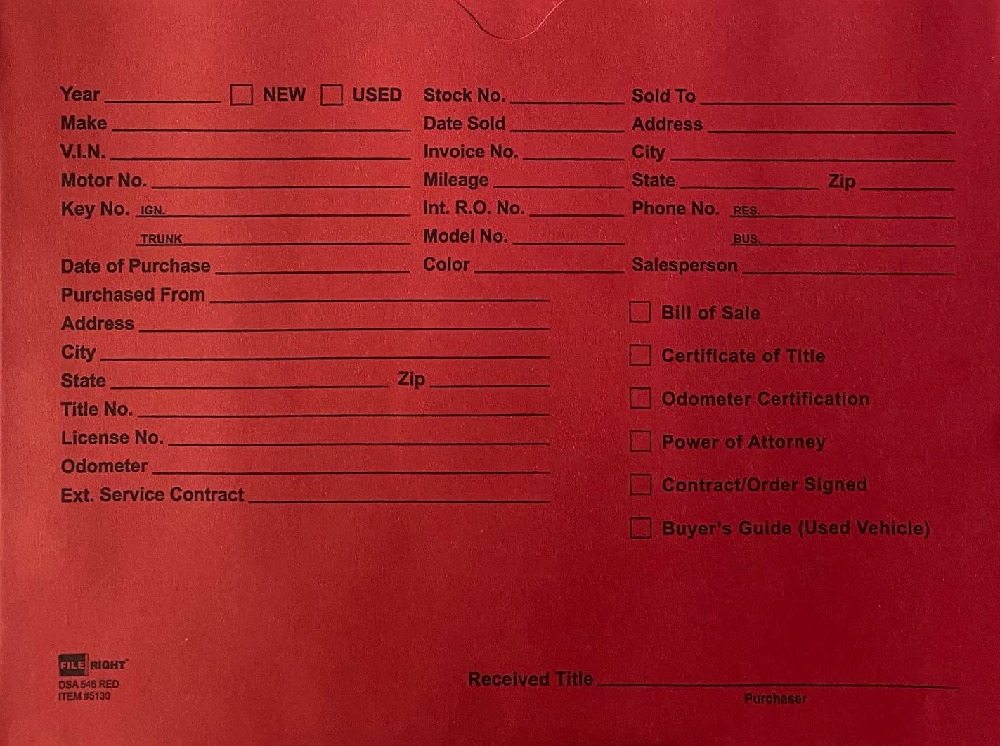 A Plus Vehicle Dealer Jackets for New or Used Car Sales Red DSA-546, 100 Quantity