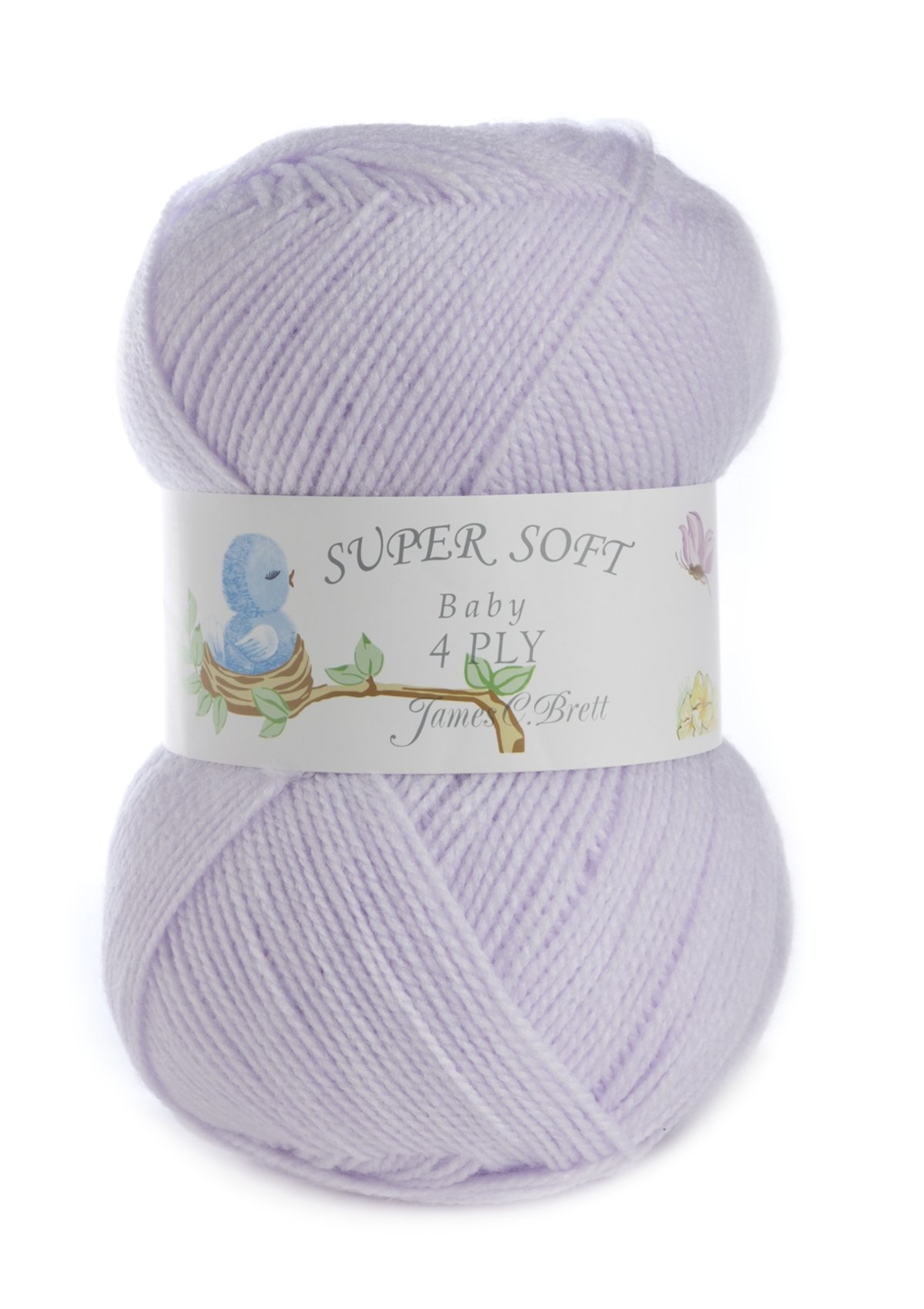 James C Brett (By3 (Lilac)) James Brett Baby 4 Ply Acrylic Knitting Yarn 100G Purple