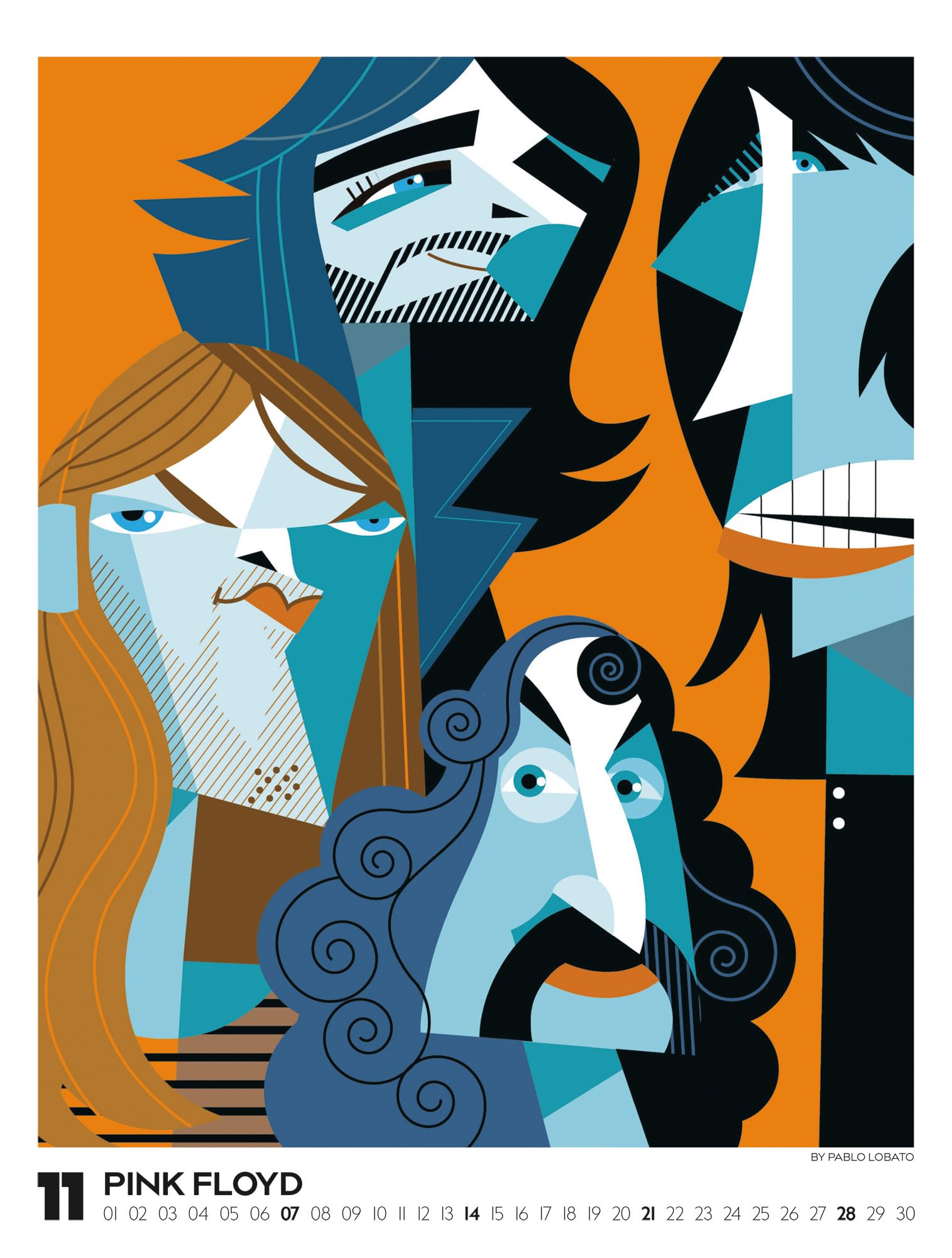 Legends Kalender 2027 | Musiklegenden | Außergewöhnlicher Musik-Kalender im großen Hochformat (50x66 cm) | Rock & Pop-Musiker-Portraits | Pablo Lobato