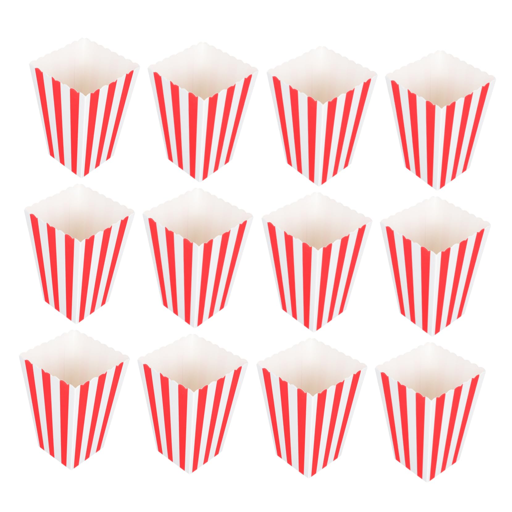 GLEAVI 48Pcs Snack Containers for Parties Portable Popcorn Boxes French Fries Serving Buckets for Birthdays and Holiday Celebrations