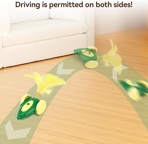 Miniatura 3 de Migipaws Juguete para gatos, juguete automático interactivo de Migicar como un ratón, programa inteligente, juguete recargable para gatitos