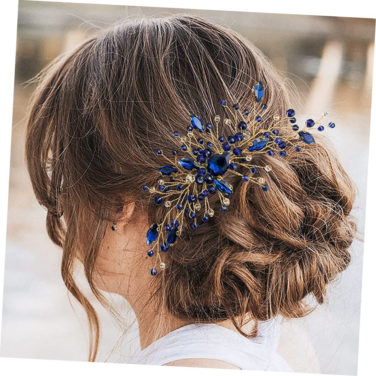 FRCOLOR Lot De 4 Peignes À Cheveux En Cristal Pour Mariée Accessoire De Coiffure Élégant Pour Enterrement De Vie De Jeune Fille