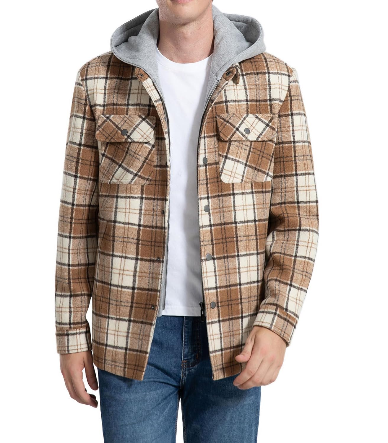 FTIMILD Jaqueta masculina de flanela com capuz, forro de ovelha, acolchoado, com capuz, xadrez, uso ao ar livre, casual em promoção! Veja a oferta e mais achadinhos de Jaquetas & Casacos 3 Hoje é o melhor dia para comprar FTIMILD Jaqueta masculina de flanela com capuz, forro de ovelha, acolchoado, com capuz, xadrez, uso ao ar livre, casual com aquele preço maroto! Promoção! Aproveite a oferta! 3