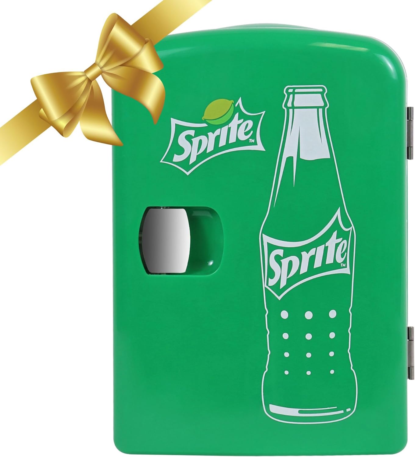 Koolatron Sprite – Mini refrigerador de 6 latas para dormitorio, oficina, enfriador de bebidas portátil de mesa, refrigerador de 12 V 110 V para