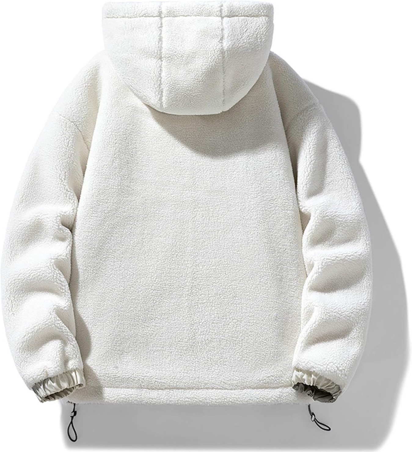 NATHGAM Winter Hooded Puffer Jacket Men Oversized Thicken Winter Coat Fleece Lined Thermal Fashion Warm Outdoor Padded Jacket