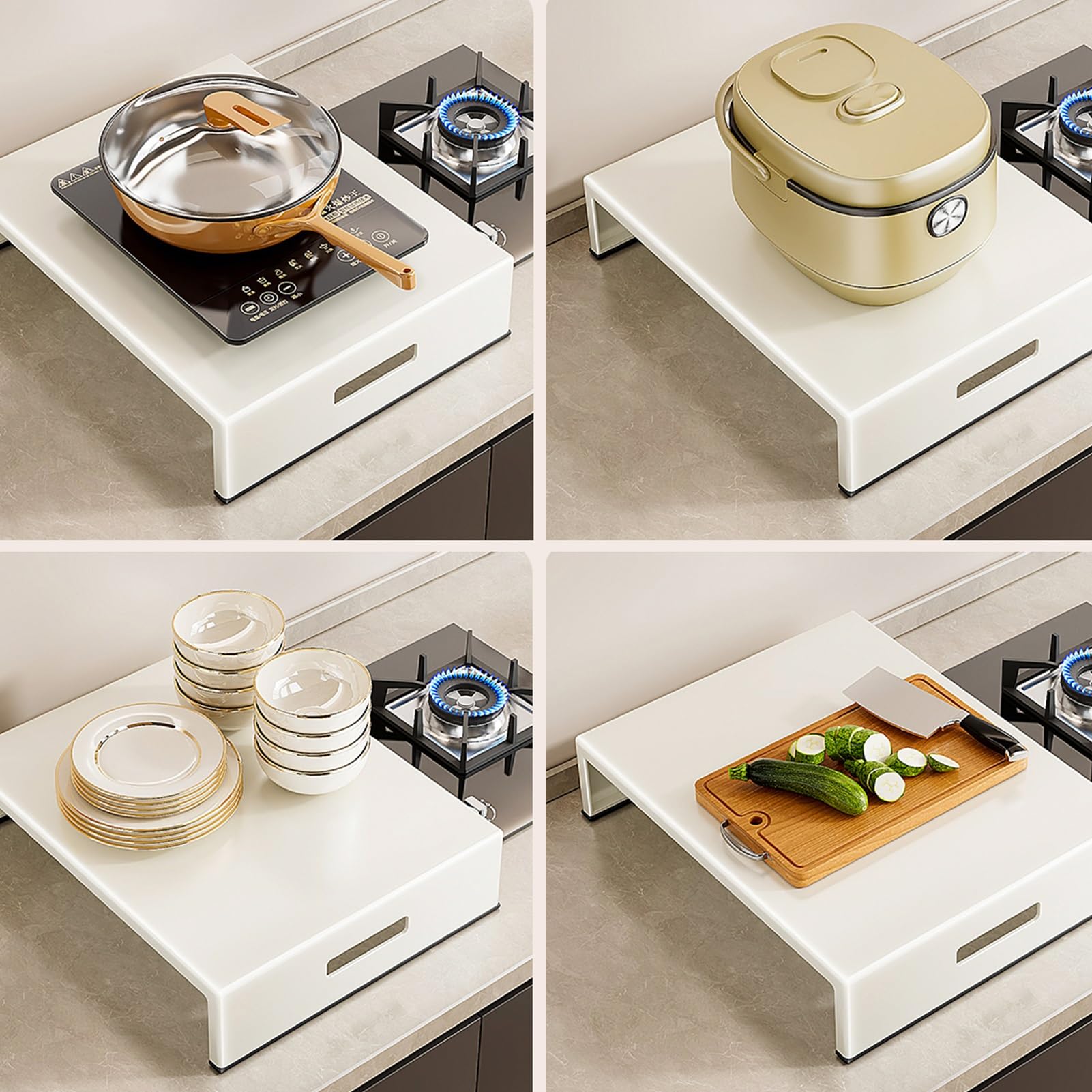 Couvre Plaque De Cuisson Induction Panneau de Protection Thermique pour Comptoir de Cuisinière Électrique, Évier, Camping-car et Cuisinières Électriques et À Gaz(45x49x9.5 cm)