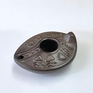 Biblical Oil Ancient Hebrew Oil Clay Oil lamp Vintage Replica Imitation Christian Gift Bible Jesus (Ready to translate)