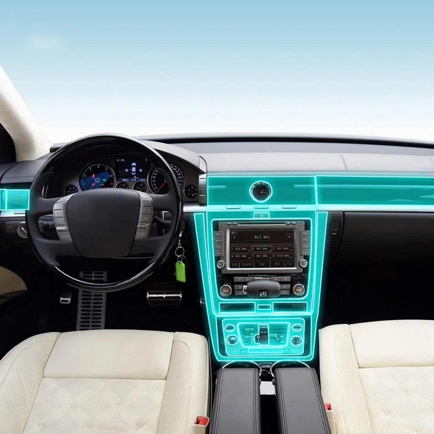 Navigation GPS de voiture film de protection TPU console centrale Volkswagen Phaeton 2011-2015