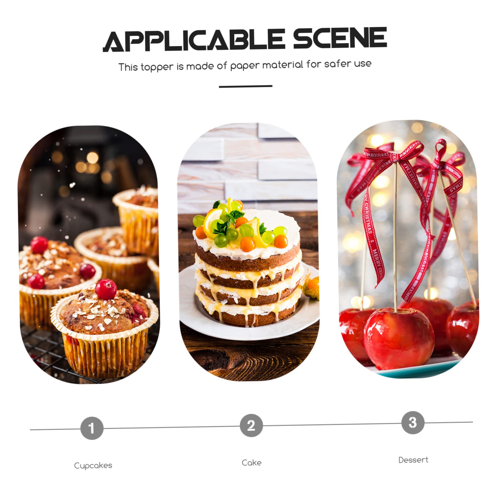 Amosfun 4 Set Inserti Per Torte Per La Festa Della Decorazioni Per Il Primo Anniversario Decorazioni Floreali Per Matrimonio Per Matrimonio Cupcake Pick 60 pezzi * 4