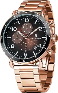 SAPPHERO Uhren für Männer Chronograph Uhr Analog Uhr Herrenuhren wasserdichte Uhren Quarz Datum Herrenuhren Edelstahl Casual Männer