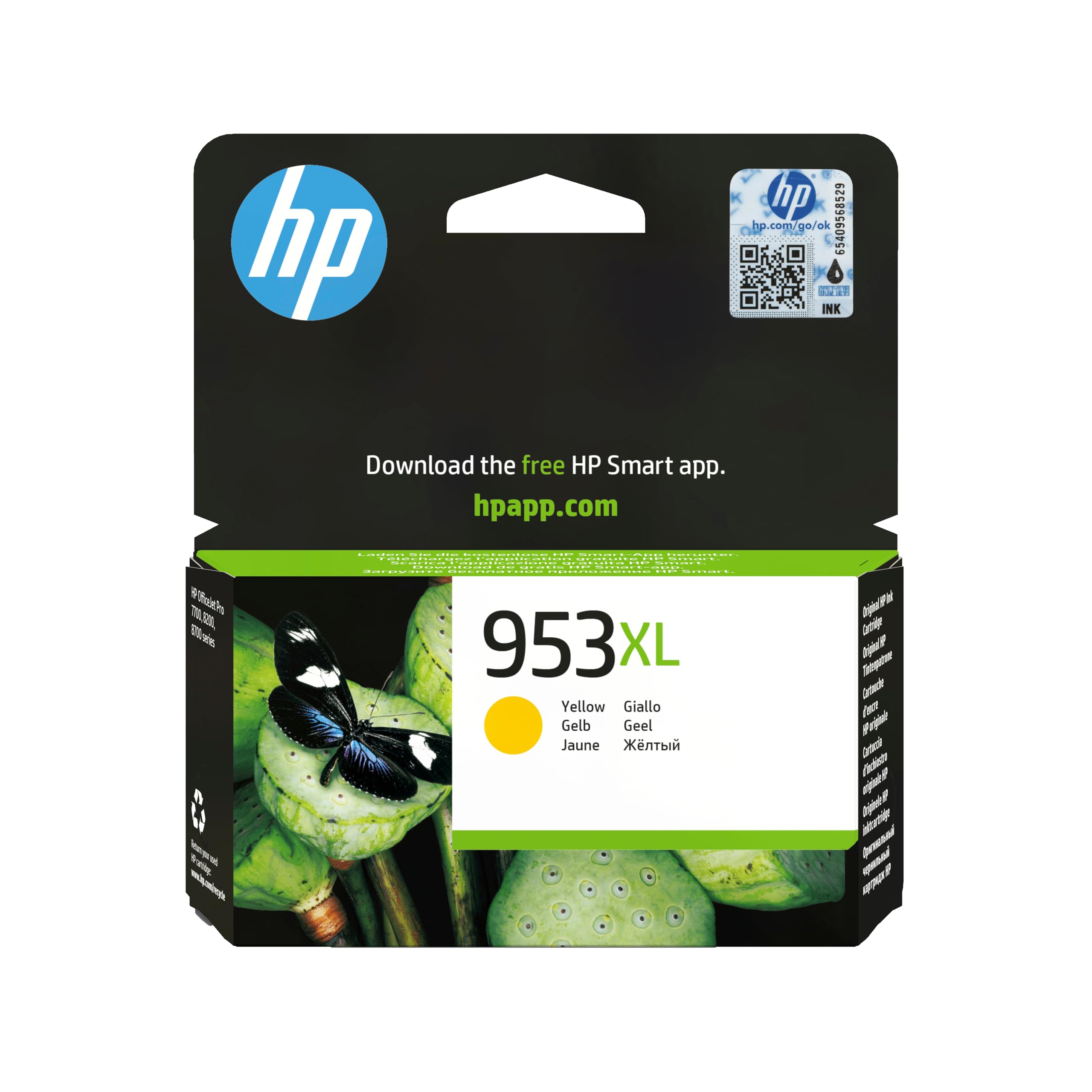 HP 953XL Yellow Original Ink Cartridge, High Yield