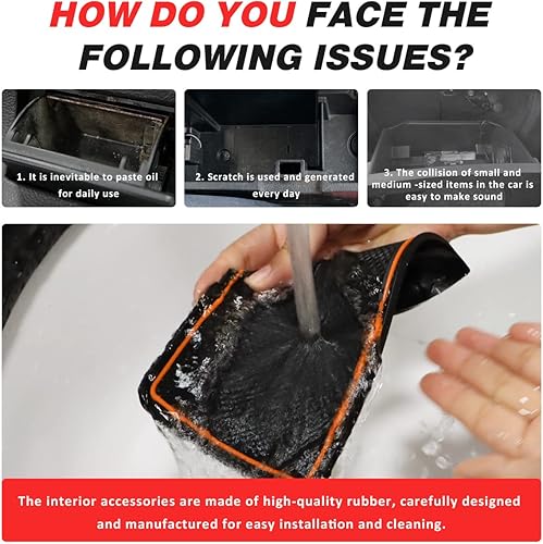 Miniatura 7 de Auovo Soporte para tazas compatible con accesorios Ford Maverick 2022 2023 2024 2025 para consola central, forros para bolsillo de puerta, 20 piezas