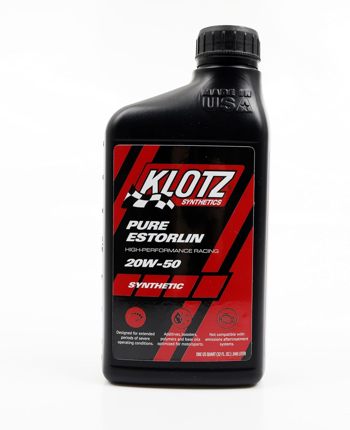 Klotz Pure Estorlin Racing Synthetic Engine Oil Lubricant | High-Performance Wear Protection & Friction modifying Chemistry for Dedicated Racecars (10W-40)