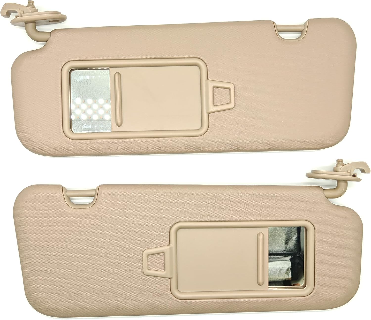 Beige Left Driver & Right Passenger Side Car Sun Visor Fits for 2016 2017 2018 2019 Hyundai Elantra AD, Replaces 85210-F0100TTX