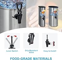 Vista 3 de 03260.0002 Kit de grifo de repuesto para dispensador de té helado, piezas de repuesto para dispensador de agua para urna de té, kit de grifo de té