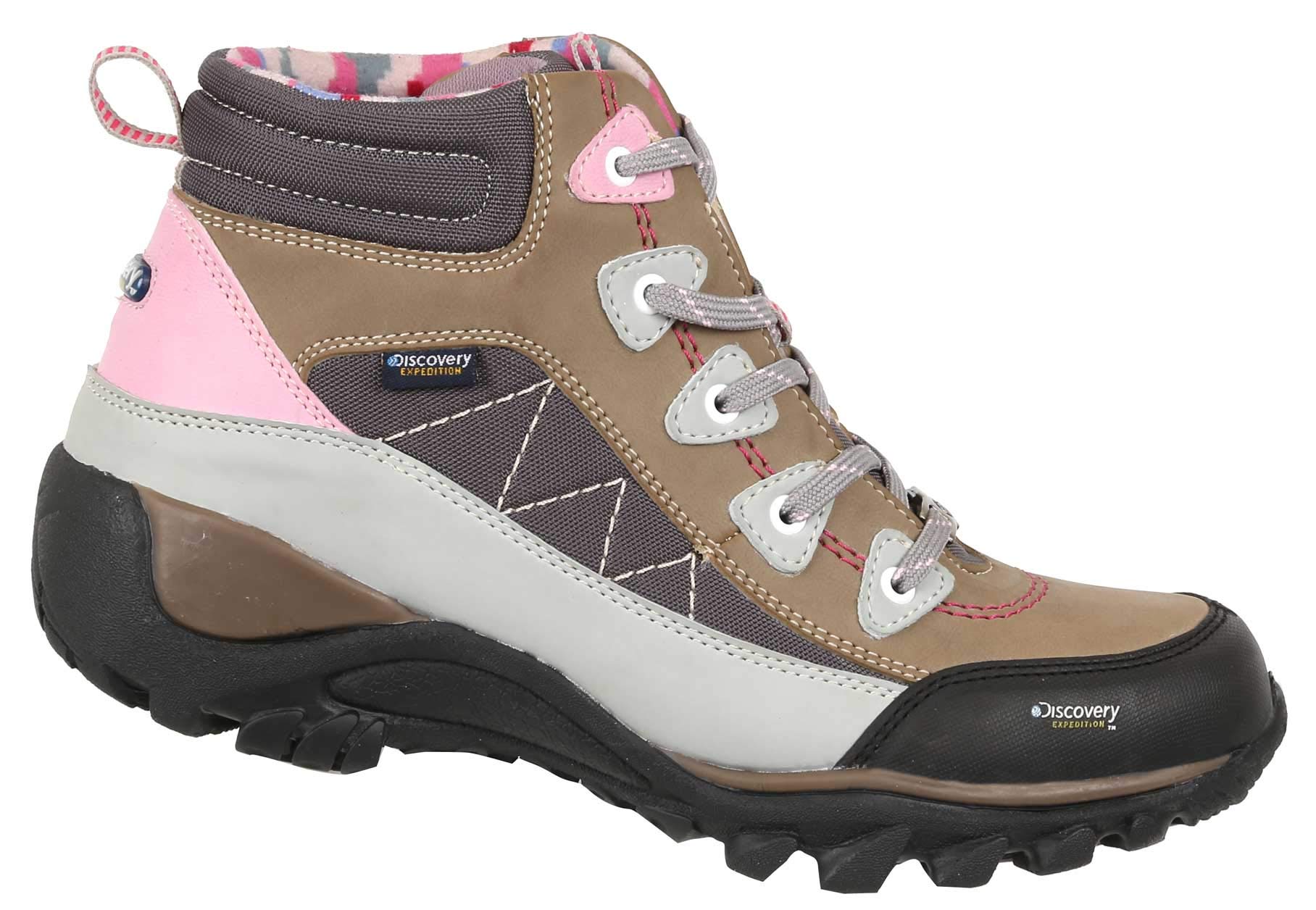 Discovery EXPEDITION Womens Rugged Outdoor Mid Hiking Backpacking Boot Lace-Up Sand 6.5