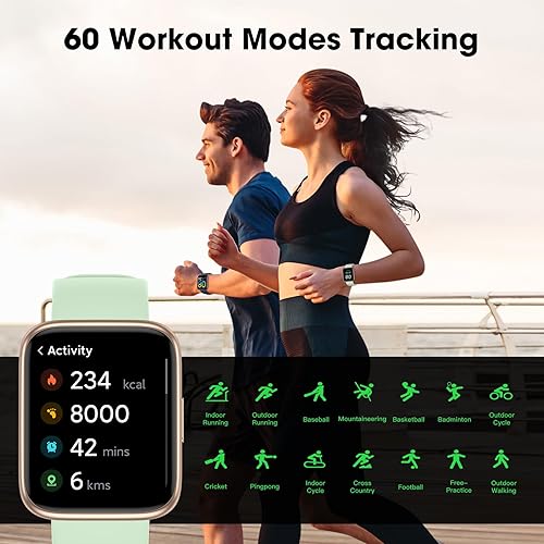 Miniatura 4 de Reloj inteligente, rastreador de actividad física con pantalla AMOLED de 1.732 in, reloj de fitness con monitor de frecuencia cardíaca y SpO2,