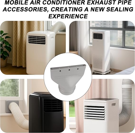 Air Conditioner Window Adapter - Flat Hose Adapter, Parts Air Conditioning Hose Adapter, Conditioning Accessories Window Kit, Vent Kit Ac Dryer for Tent Exhaust Systems, Exhaust Port Connector