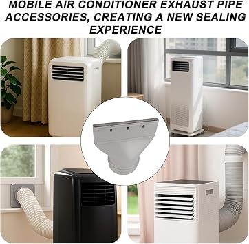 Air Conditioner Window Adapter - Flat Hose Adapter, Parts Air Conditioning Hose Adapter, Conditioning Accessories Window Kit, Vent Kit Ac Dryer for Tent Exhaust Systems, Exhaust Port Connector
