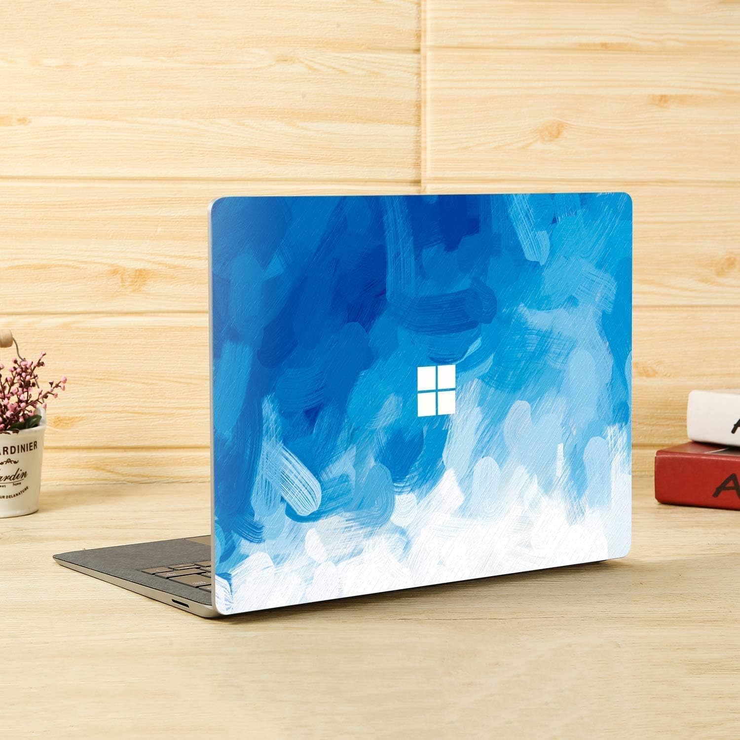 Cover Skin Decal Sticker for 2023 Microsoft Surface Laptop Go 3/ Laptop Go 2/ Laptop Go 12.4", Easy Apply, Anti-Scratch, Residue Free Vinyl Skin [Blue Paint] image 5