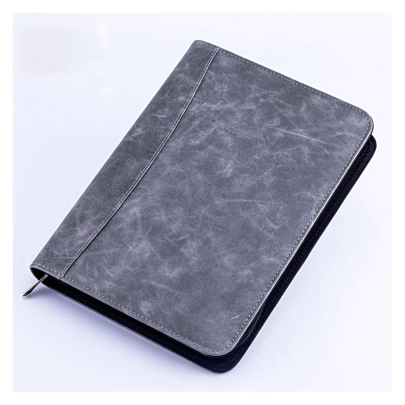 Padfolio A5 in ecopelle con calcolatrice, raccoglitore con cerniera per organizzazione esecutiva e appunti di viaggio
