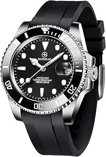 Orologio da polso uomo Orologio Automatico Vetro Zaffiro Movimento Automatico Orologio Con Calendario Inossidabile/Cinturino in silicone Orologio