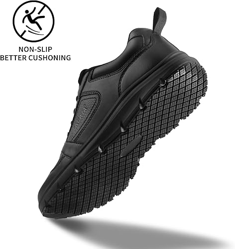 Miniatura 2 de Zapatos de trabajo antideslizantes para hombresmujeres, para servicio de alimentos, soporte de arco, cómodos, para chef, para caminar, restaurante,