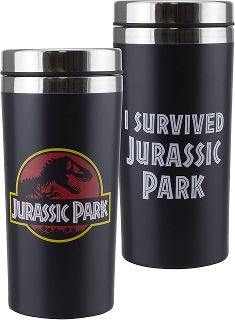 Paladone PP8185JP Jurassic Park Travel Mug | Officially Licensed Movie Merchandise, Multicolored