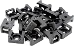 Iexcell 100 Pcs Noir 9 mm Porte-fils de type de selle de base de câble