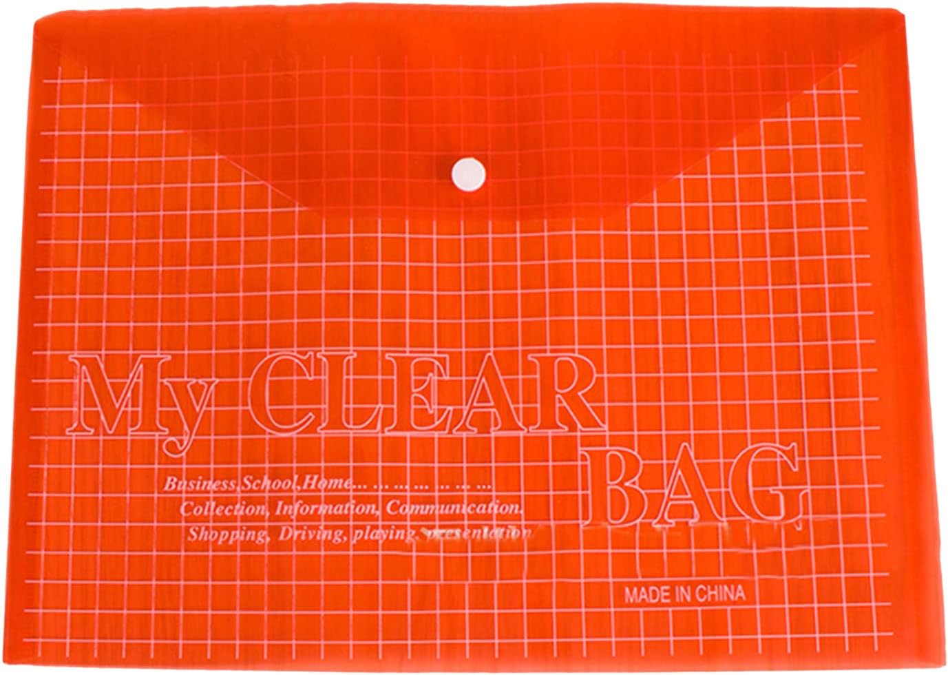 10x Multifunctional File Bags Transparent File Folder A4