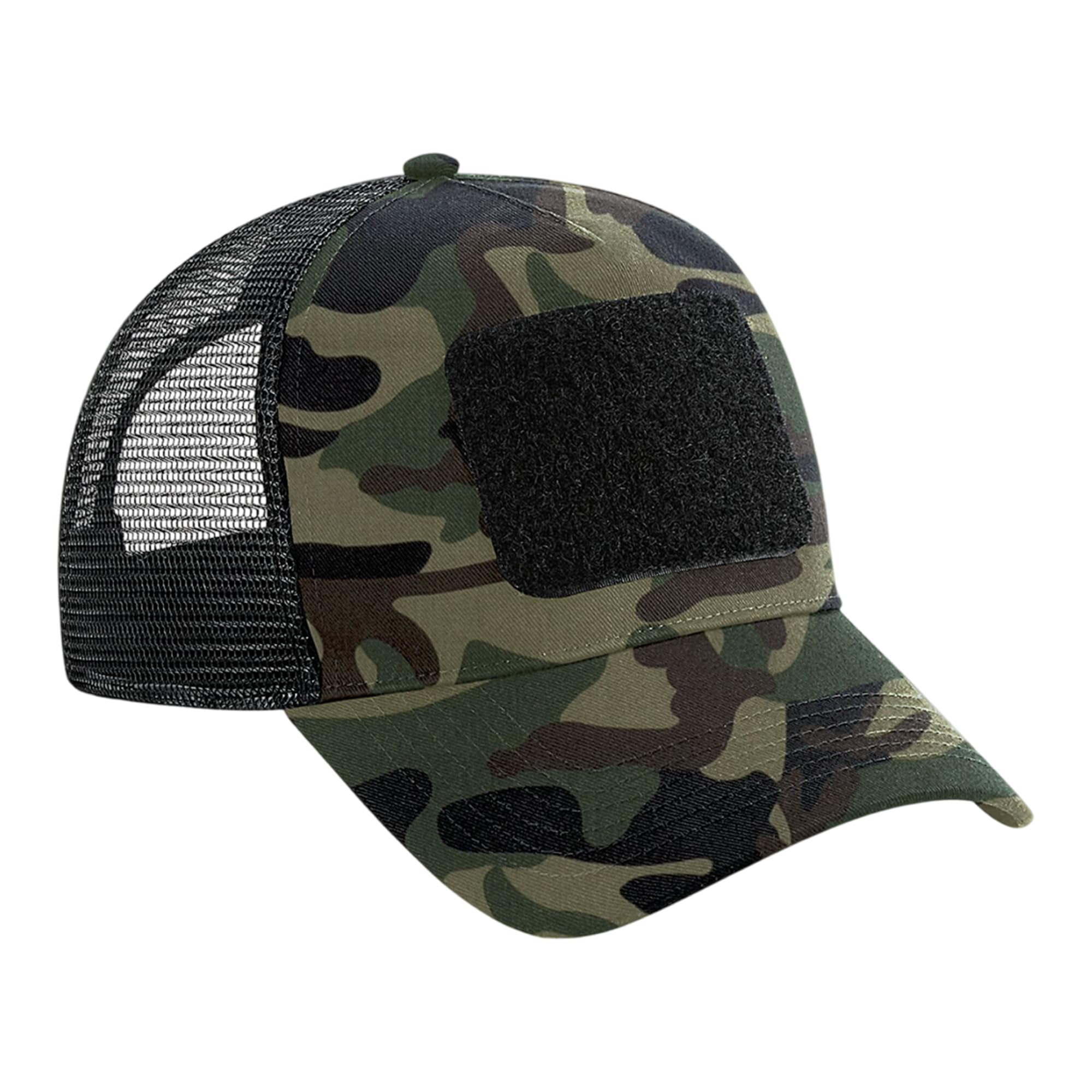 Beechfield B641 Removable Patch Snapback Trucker - Jungle Camo