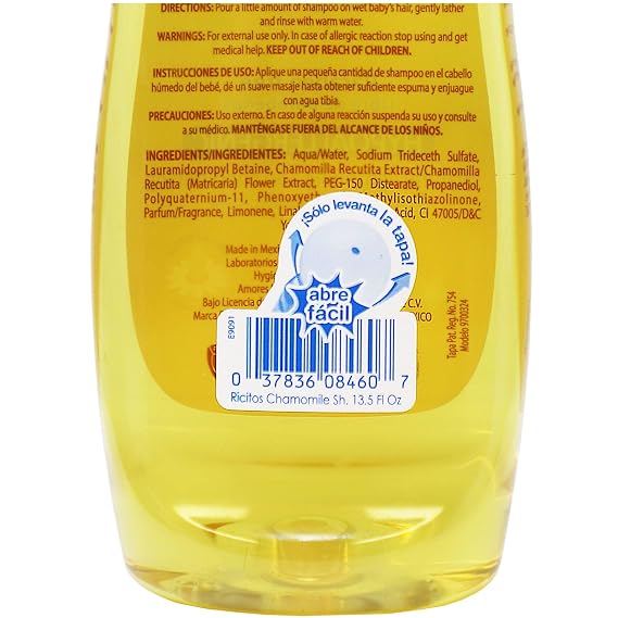 Grisi Ricitos de Oro Hypoallergenic Chamomile(Manzanilla) Shampoo 13.5oz (400 mL)