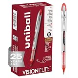 uni-ball uniball Vision Elite Rollerball Pens with 0.8mm Bold Point, Red, 12 Count – view 1