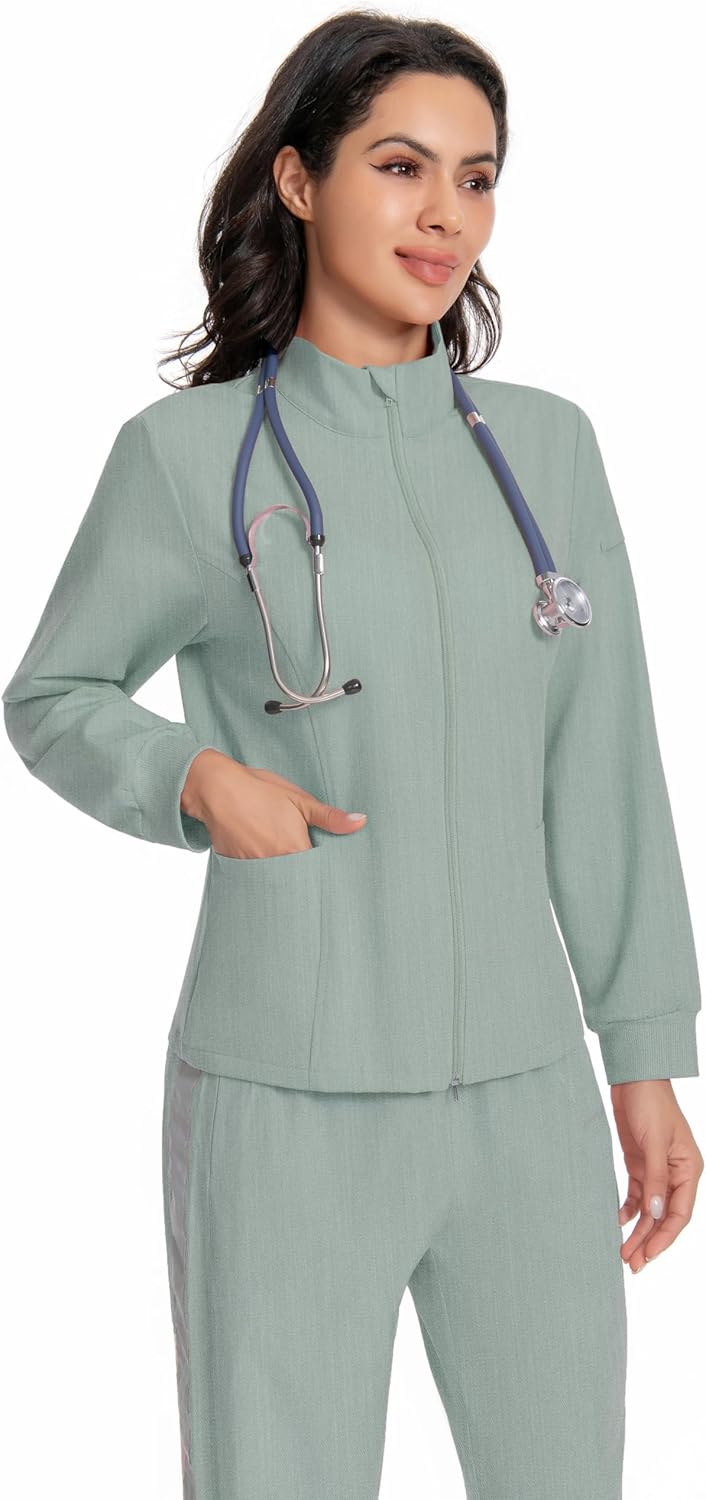 Mastectomy Zip Coat Jacket with Drain 4 Pockets After Post Breast Surgery Lightweight Tops - Image 4