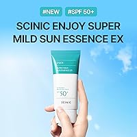 Vista 2 de SCINIC Enjoy Super Mild Sun Essence EX 1.69 fl oz (1.7 fl oz) SPF 50+ Protector solar ligero, de rápida absorción e hidratación, cuidado