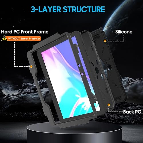 Miniatura 6 de Funda para tableta con función de atril, correa de mano y correa para el hombro (funda para iPad 2/3/4)